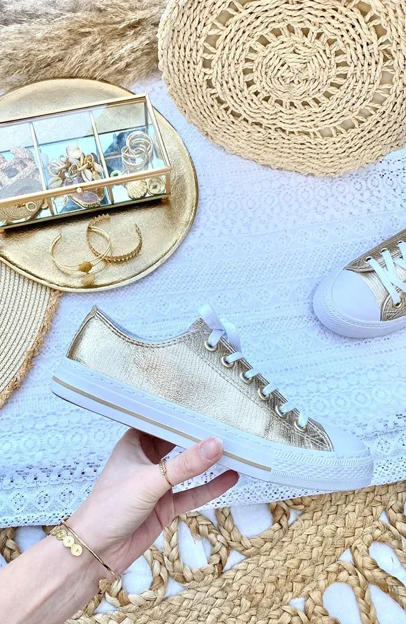 Sneakers Dames Goud